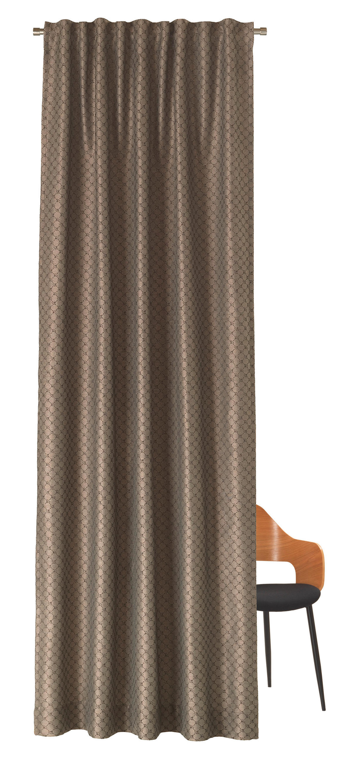 FERTIGVORHANG  blickdicht   130/250 cm  - Braun, Basics, Textil (130/250cm) - Joop!