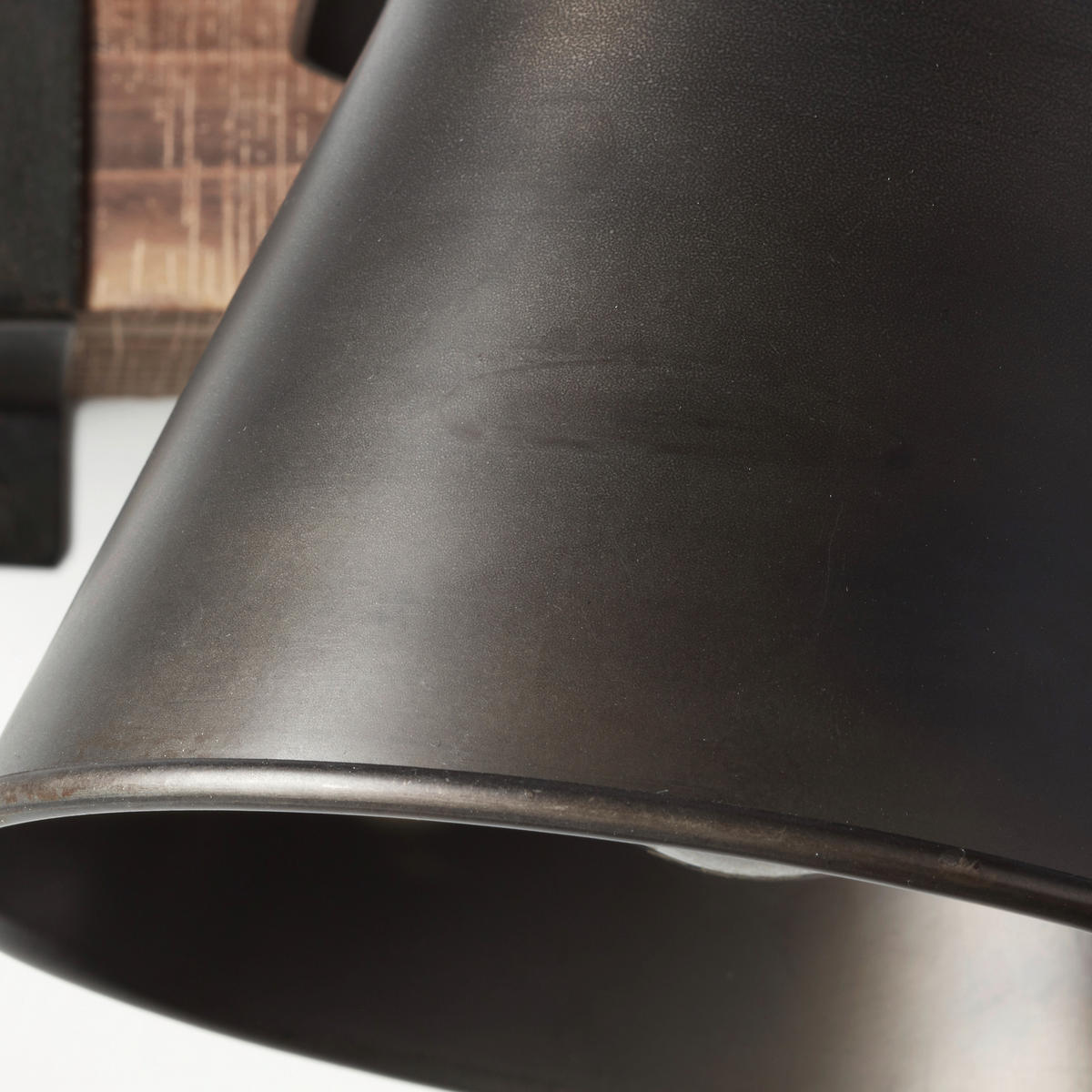 WANDLEUCHTE - Schwarz, Design, Holz/Metall (24/25cm) - Brilliant