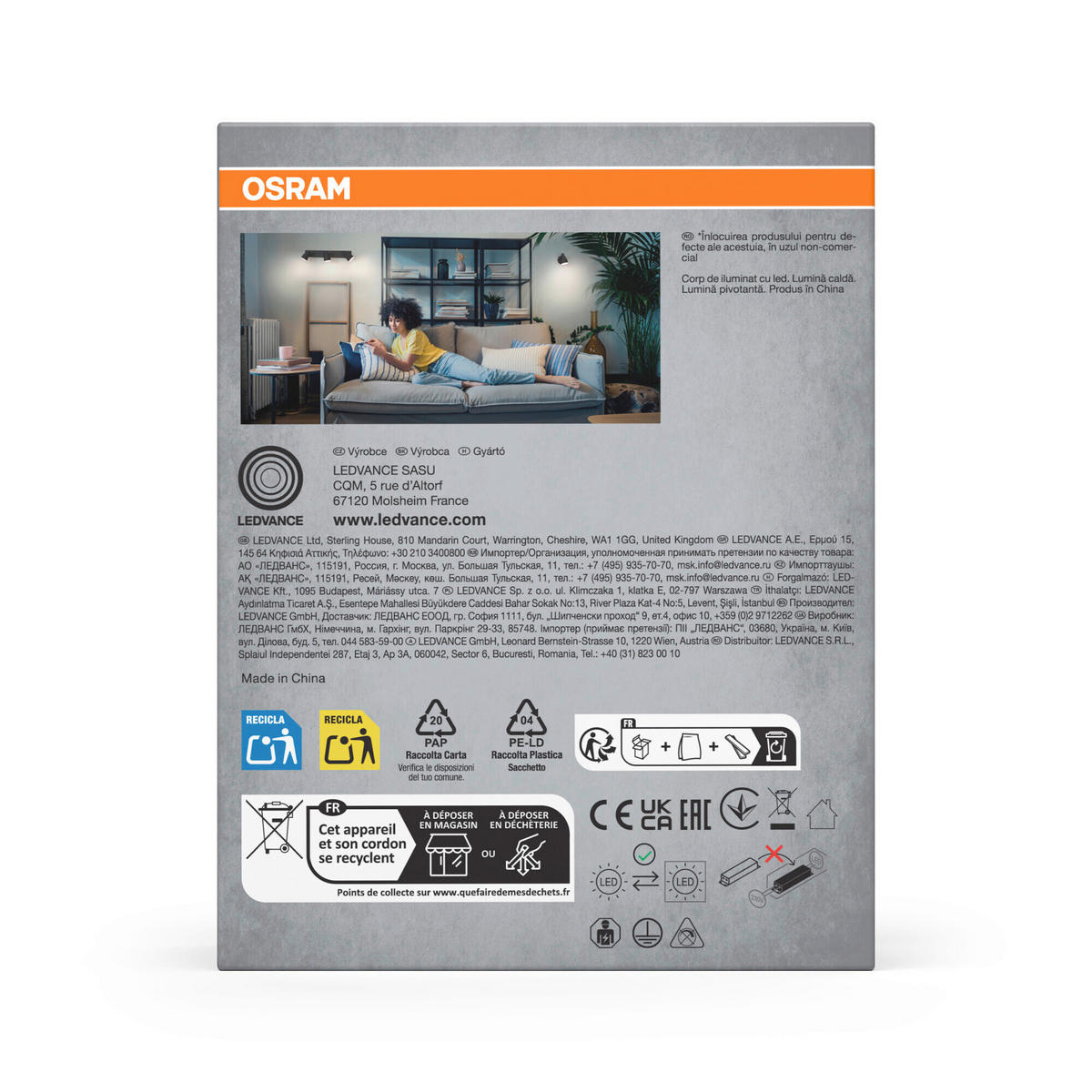 LED-STRAHLER 8/11/9,2 cm   - Schwarz, Basics, Kunststoff/Metall (8/11/9,2cm) - Osram