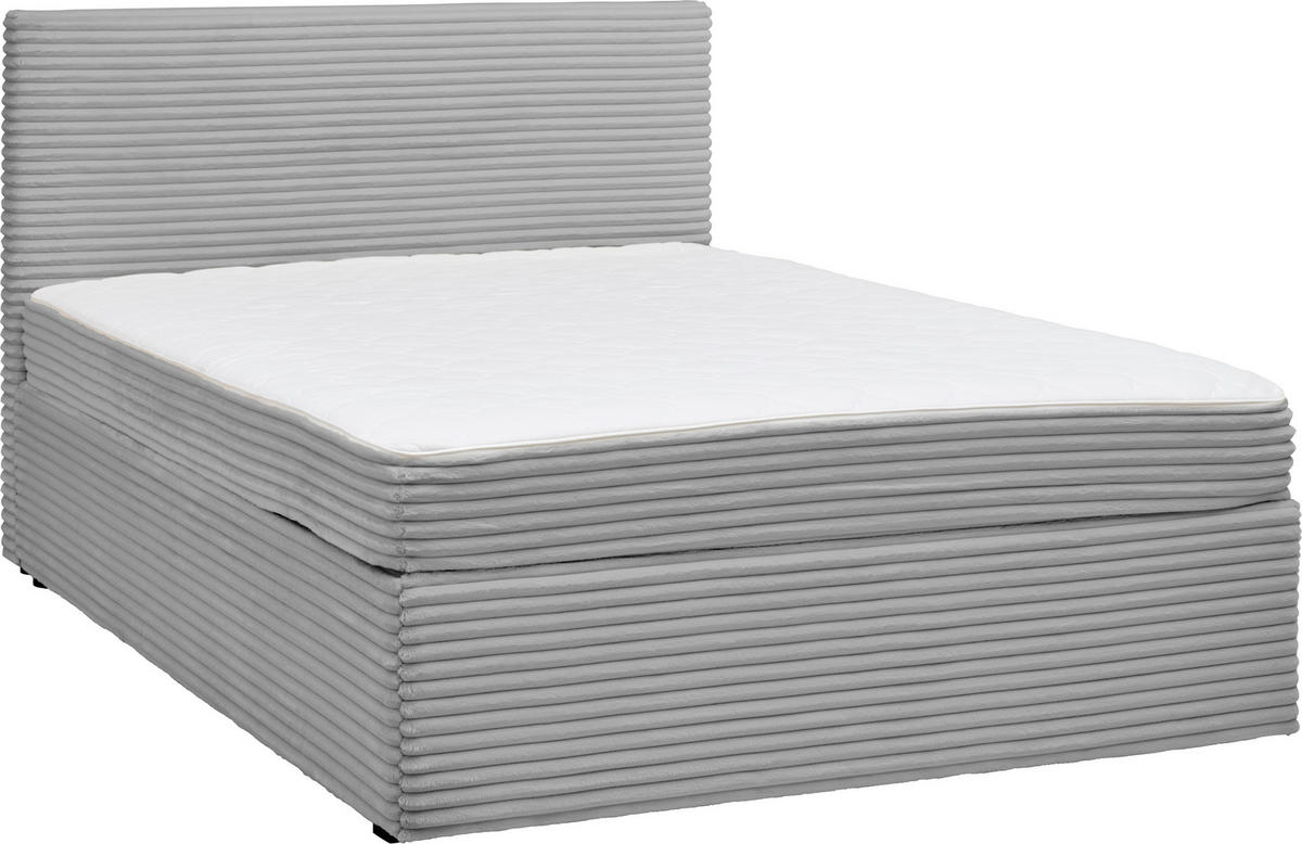 BOXBETT 120/200 cm  in Silberfarben  - Silberfarben, Modern, Holz/Textil (120/200cm) - MID.YOU