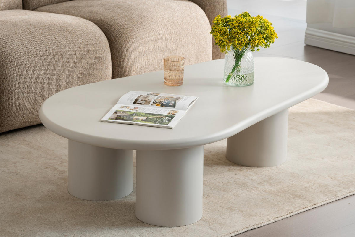 COUCHTISCH 120/70/35 cm Freiform Beige  - Beige, Design, Holzwerkstoff (120/70/35cm) - MID.YOU