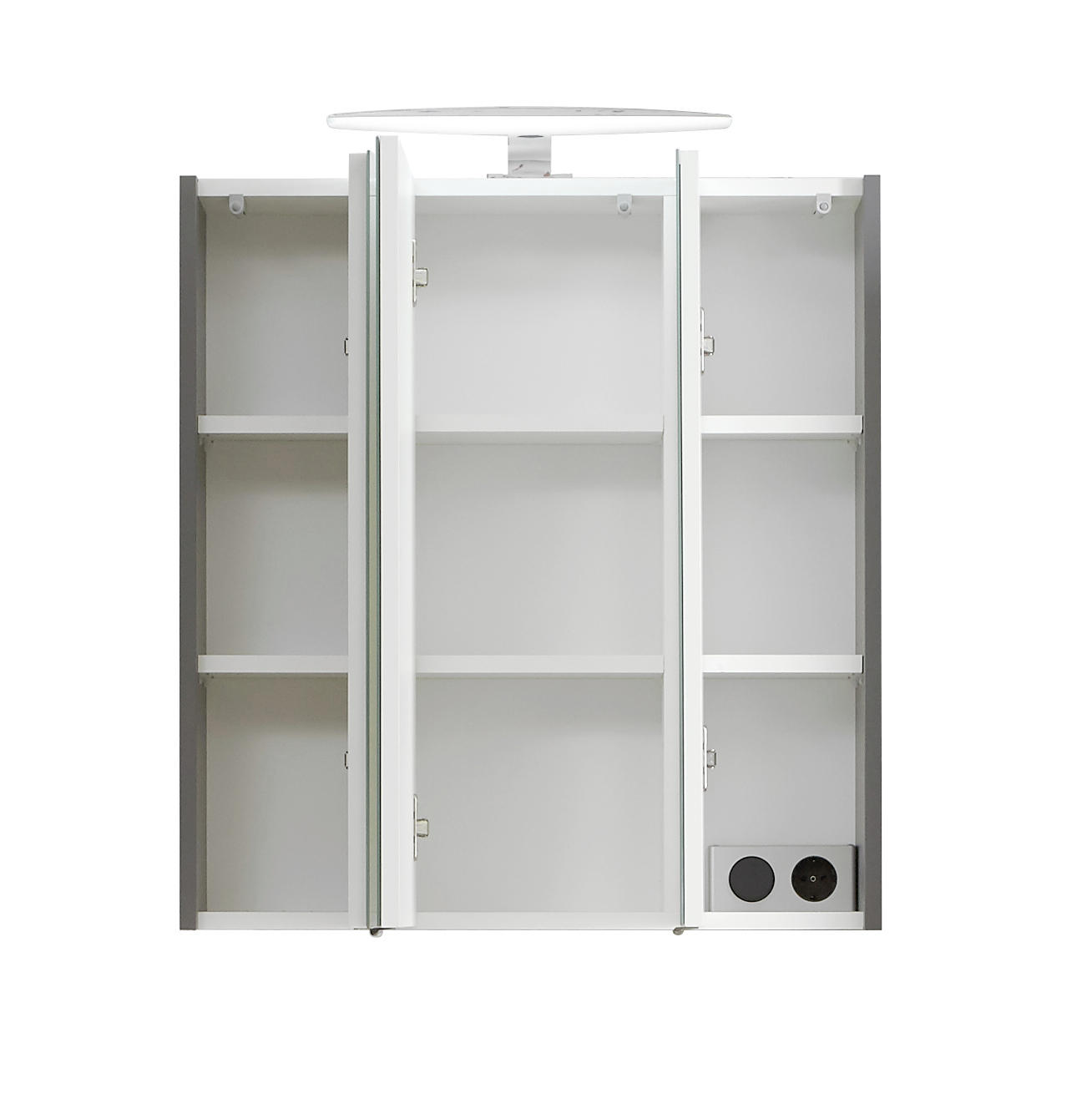 SPIEGELSCHRANK 65/70/16 cm  - Grau, LIFESTYLE, Holzwerkstoff/Metall (65/70/16cm) - Xora