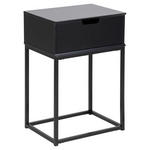 NACHTSCHRANK 40/61,5/30 cm  - Schwarz, Design, Holzwerkstoff/Metall (40/61,5/30cm) - Carryhome