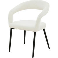 ARMLEHNSTUHL  in Eisen Chenille  - Schwarz/Weiß, MODERN, Textil/Metall (59/79,5/60cm) - MID.YOU