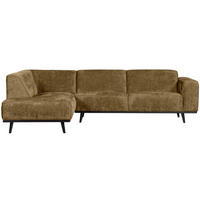 ECKSOFA Statement in Samt Gelb  210/274 cm  - Gelb/Schwarz, Design, Holz/Textil (210/274cm) - Livetastic