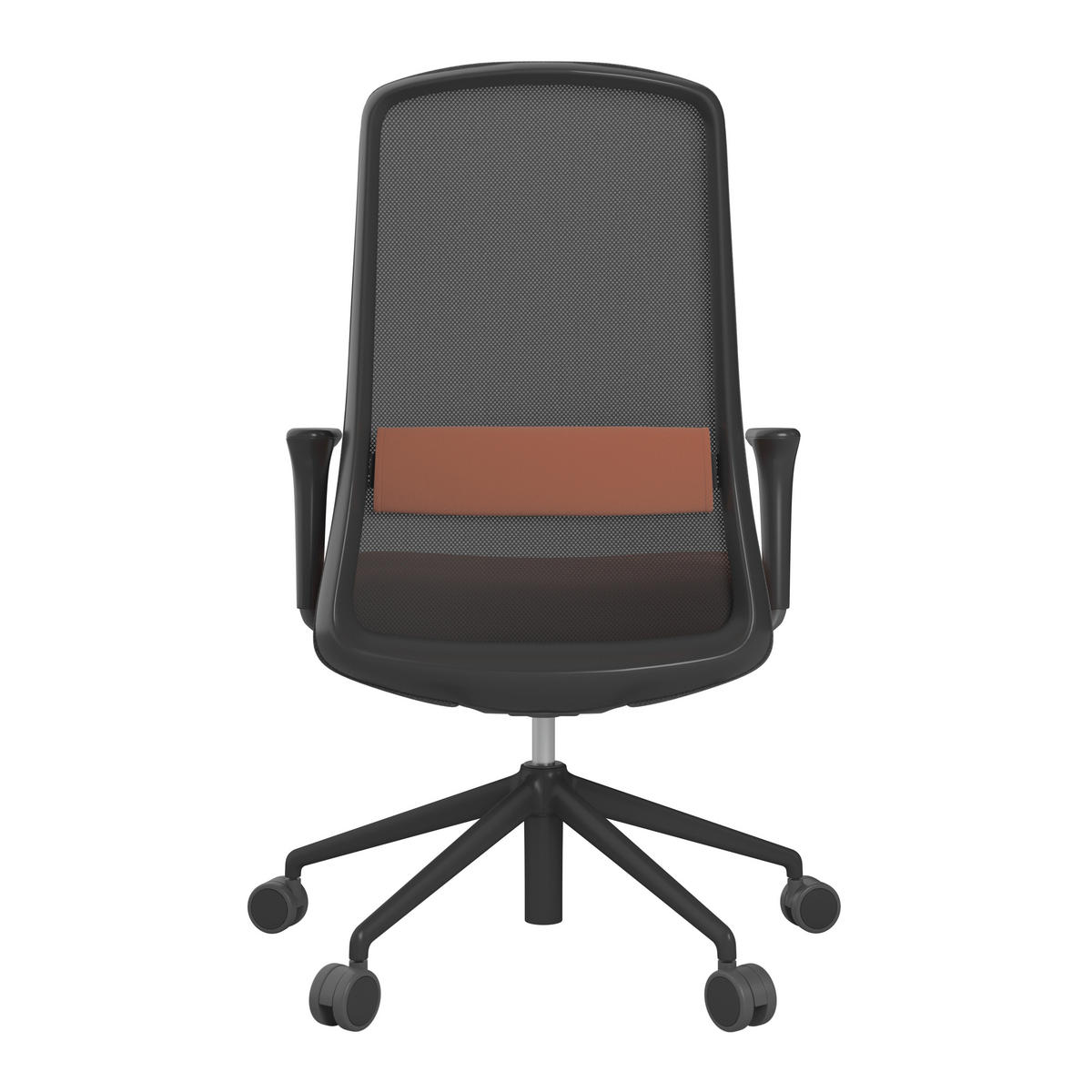 DREHSTUHL Braun, Schwarz  - Schwarz/Braun, MODERN, Leder/Kunststoff (70/103-115/70cm)