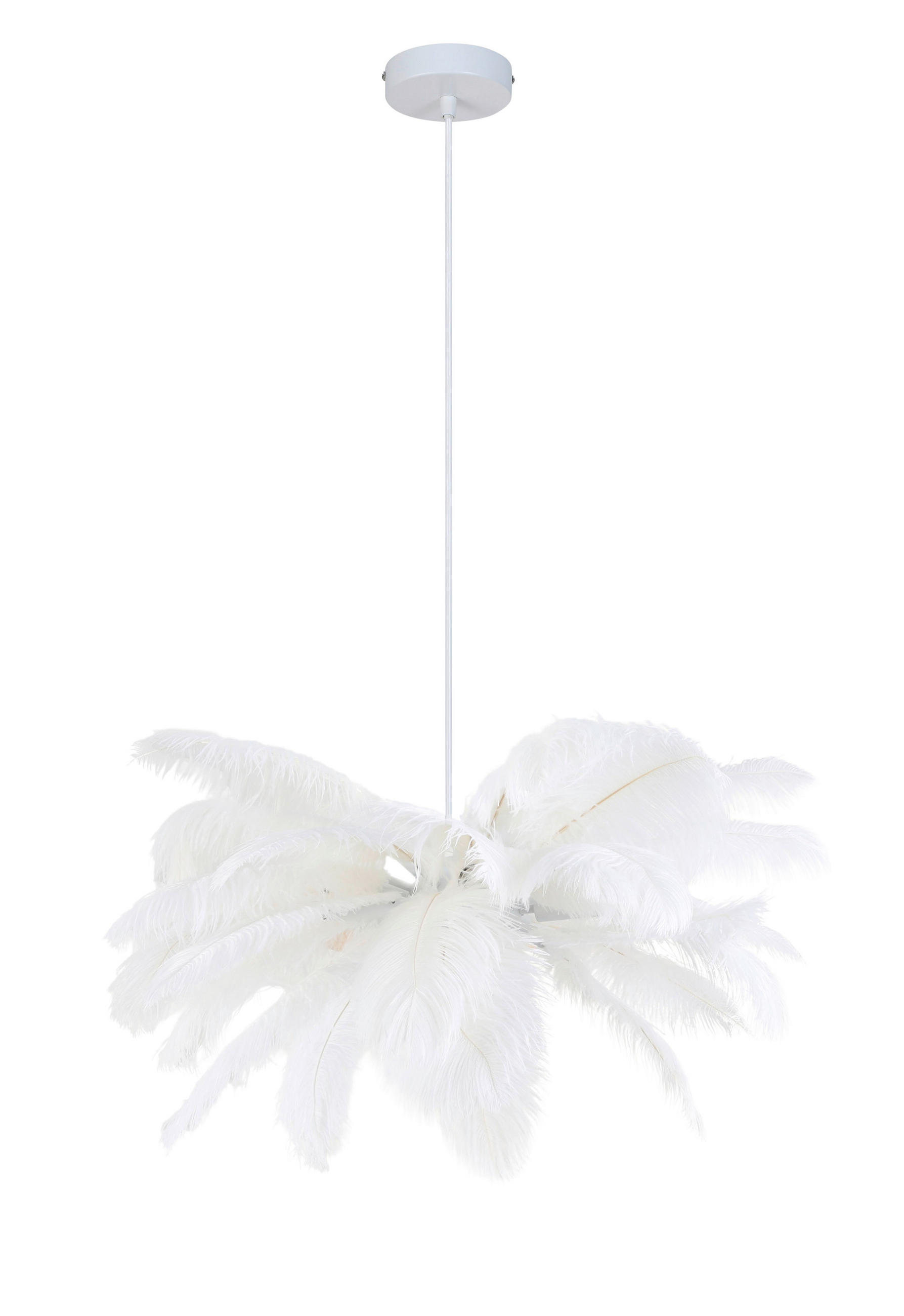 HÄNGELEUCHTE 55/120 cm - Weiss, Trend, Textil/Metall (55/120cm) - Novel