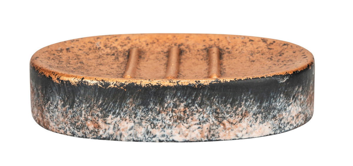 SEIFENSCHALE Stein  - Schwarz/Grau, Basics, Stein (12/2,6/8,3cm) - Wenko