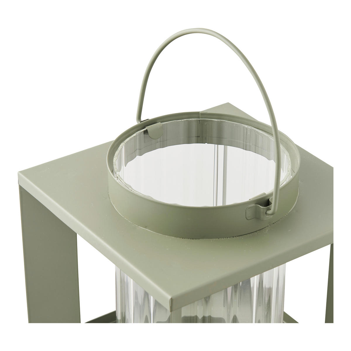 LATERNE - Grün, Basics, Glas/Metall (18/20,5/18cm)