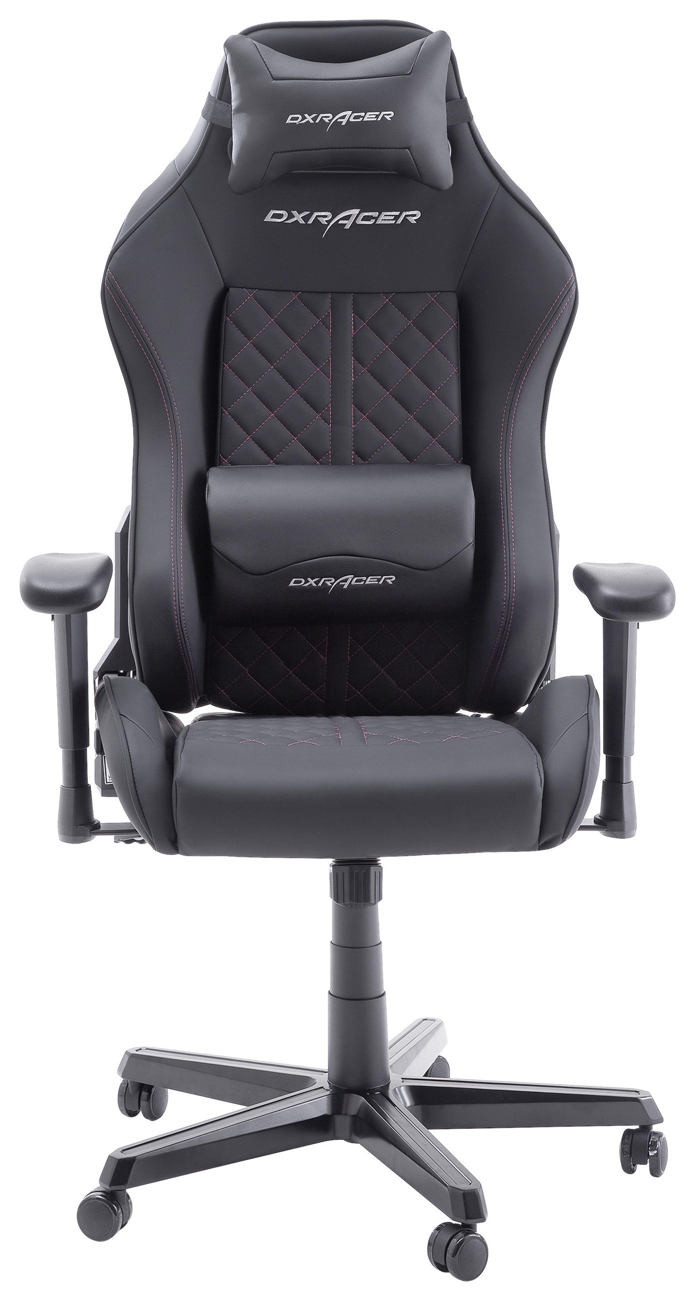 GAMINGSTUHL in Lederlook Schwarz - Rot/Schwarz, Design, Kunststoff/Textil (67/118/67cm) - Dxracer