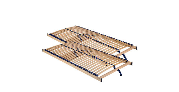 LATTENROST 90/200 cm Mittelzone verstellbar, Birke  - Birkefarben/Buchefarben, Basics, Holz/Kunststoff (90/200cm) - Sleeptex