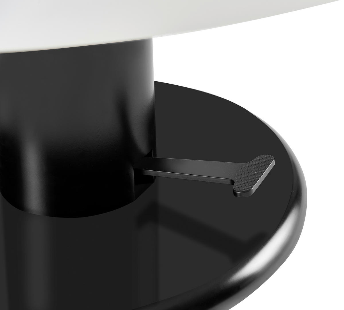 COUCHTISCH ESG 80/80/46 cm rund Schwarz, Weiß  - Schwarz/Weiß, Design, Glas/Holzwerkstoff (80/80/46cm) - MID.YOU