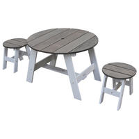 KINDER-GARTENSET Holz  - Weiß/Grau, Basics, Holz (70/48/70cm) - Ambia Garden