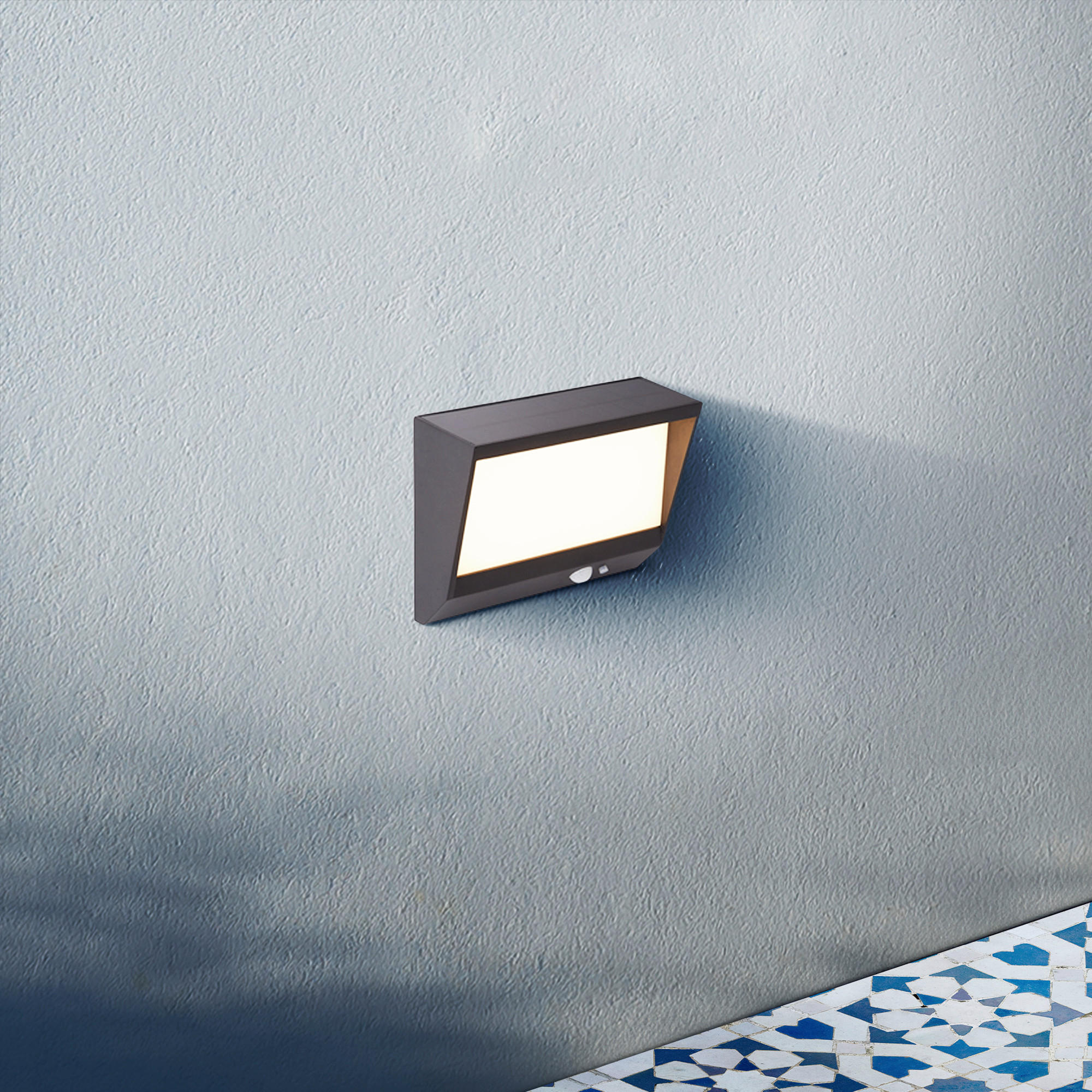 SOLCELLSLAMPA - vit/svart, Design, metall (18,8/14/14cm)