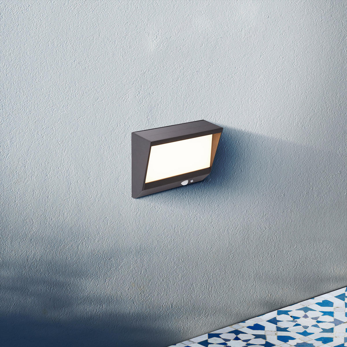 SOLCELLSLAMPA - vit/svart, Design, metall (18,8/14/14cm)