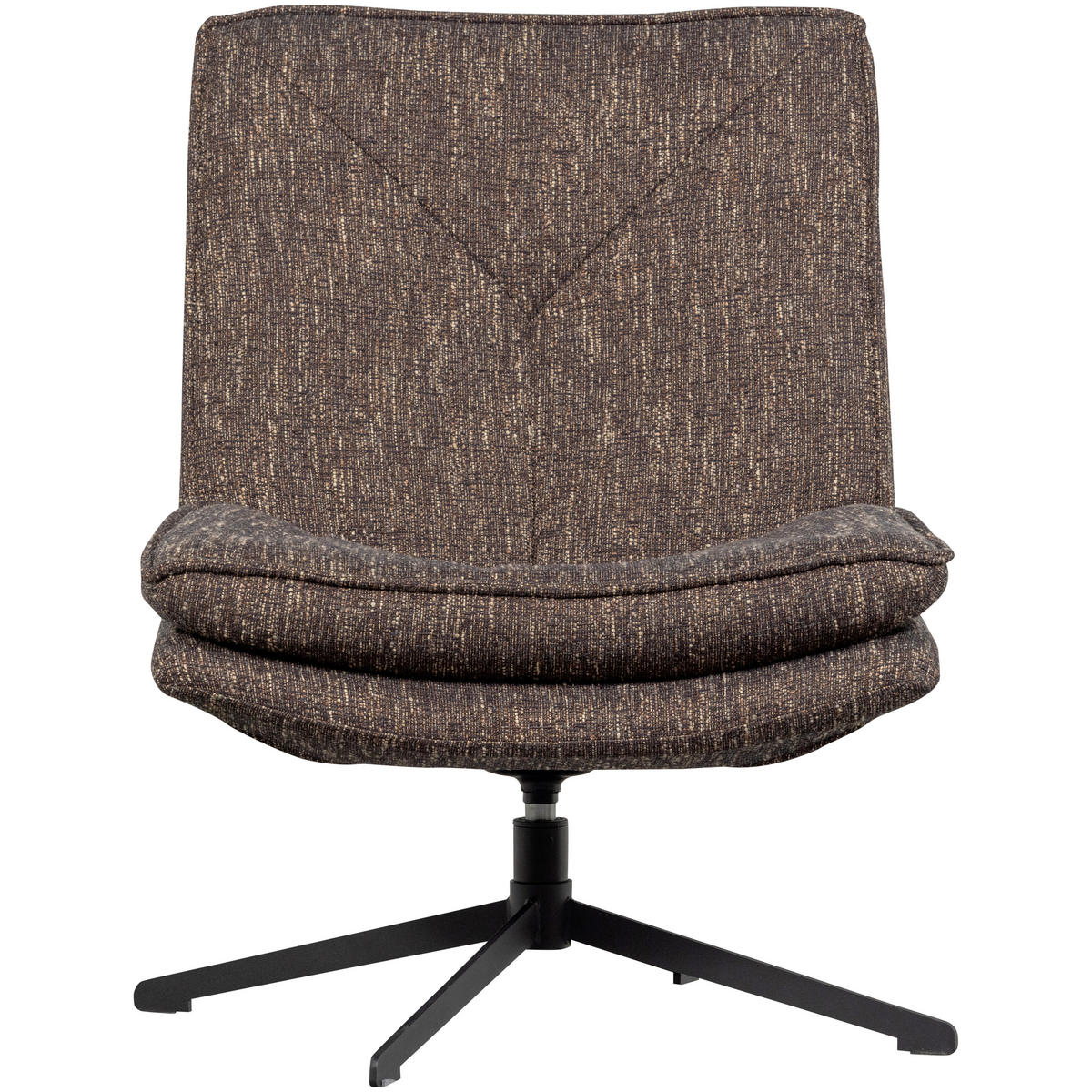 SESSEL in Webstoff Braun  - Schwarz/Braun, Design, Textil/Metall (75/88/94cm) - Livetastic