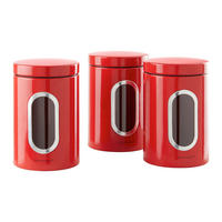 VORRATSDOSENSET 3-teilig  - Rot, MODERN, Metall (11/17,5cm) - Echtwerk