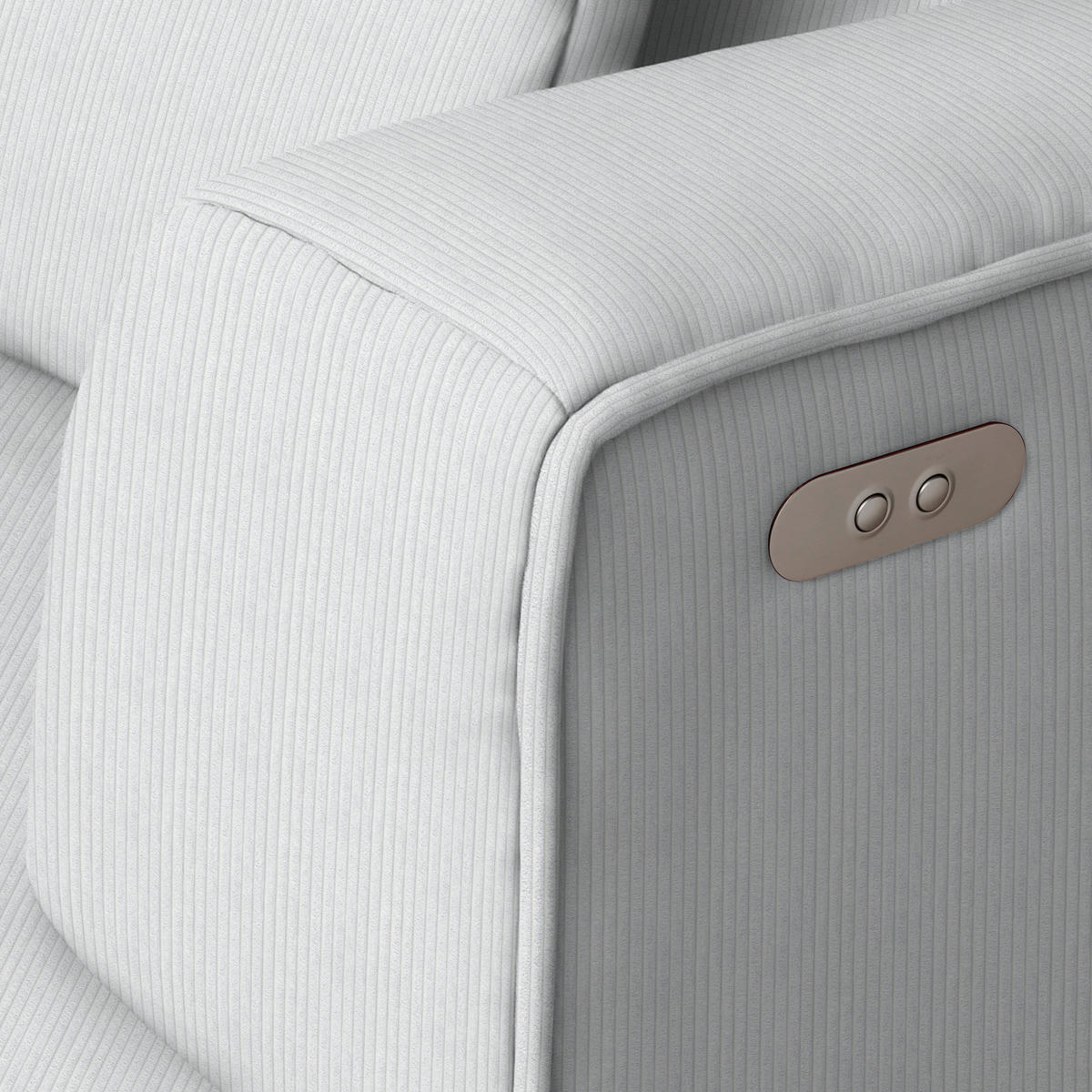 ECKSOFA Feincord Silberfarben  - Silberfarben/Schwarz, Design, Kunststoff/Textil (288/188cm) - Welnova
