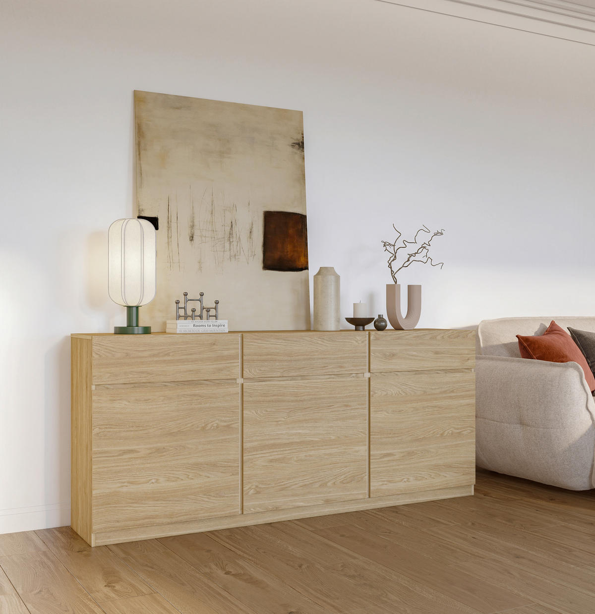 SIDEBOARD Bern  in 179,9/82,4/40 cm  - Eichefarben, Design, Holzwerkstoff (179,9/82,4/40cm) - MID.YOU