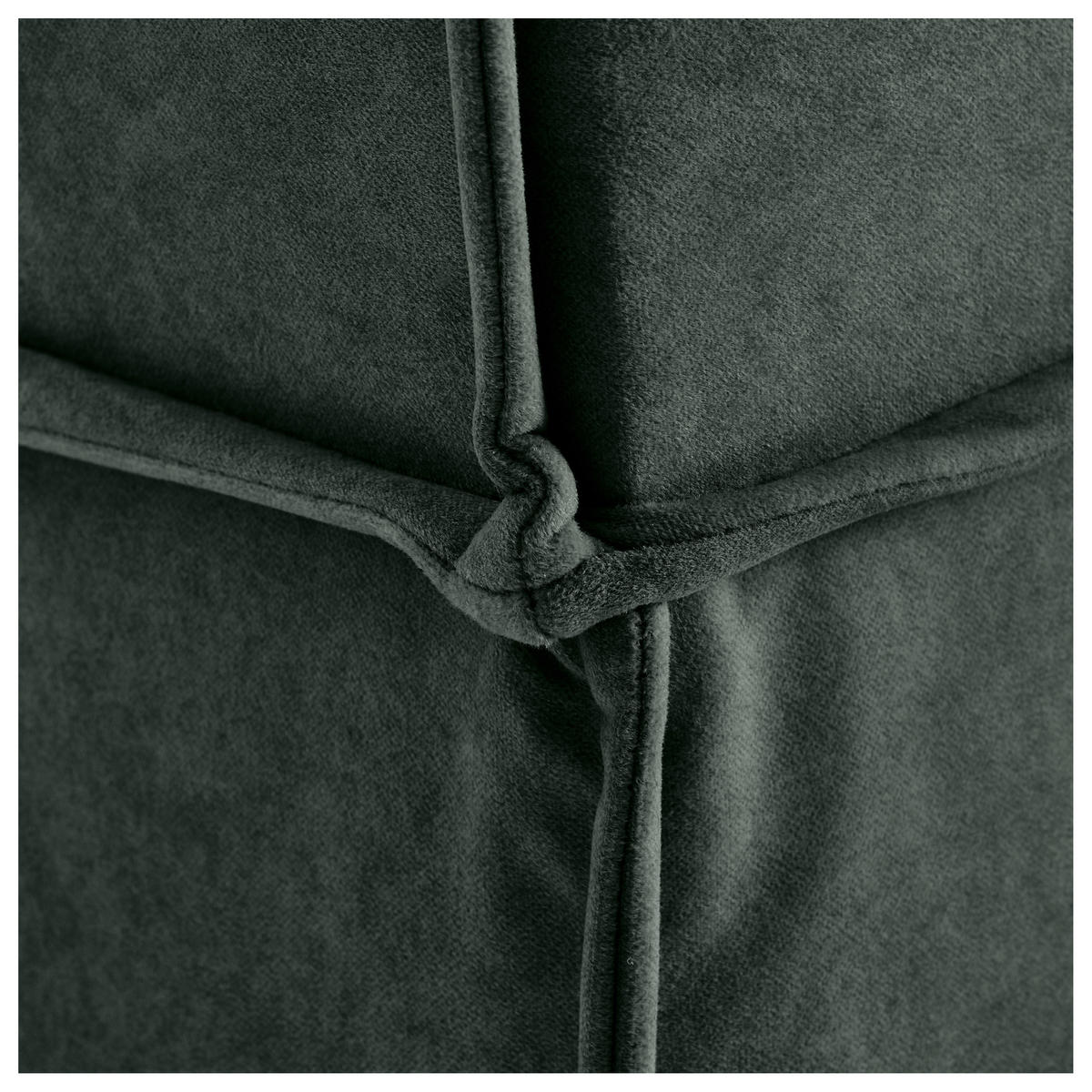 BOXBETT 120/200 cm,  in Waldgrün, Bettkasten, Topper, H3 = fest  - Waldgrün/Schwarz, Design, Kunststoff/Textil (120/200cm) - Chameo