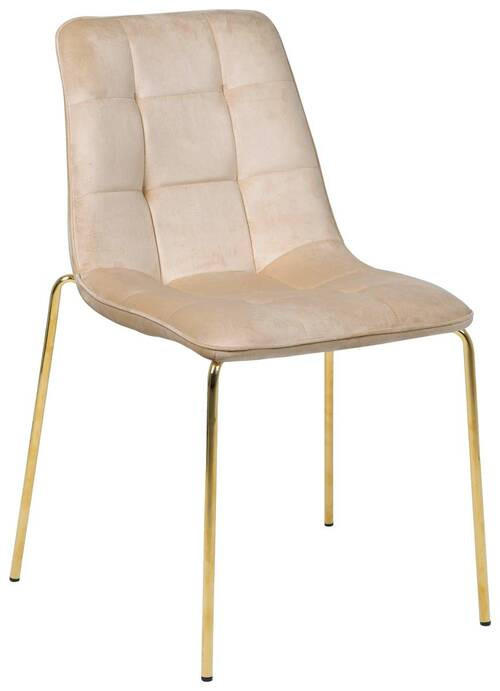 STUHL  in Eisen Samt Holz, Metall, Textil  - Taupe/Goldfarben, LIFESTYLE, Holz/Textil (57/83/60cm) - MID.YOU