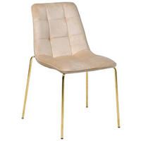 STUHL  in Eisen Samt  - Taupe/Goldfarben, Lifestyle, Holz/Textil (57/83/60cm) - MID.YOU