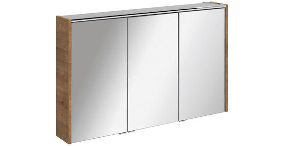 SPIEGELSCHRANK 110/68,3/16 cm  - Eichefarben/Alufarben, MODERN, Glas/Holzwerkstoff (110/68,3/16cm) - Voleo