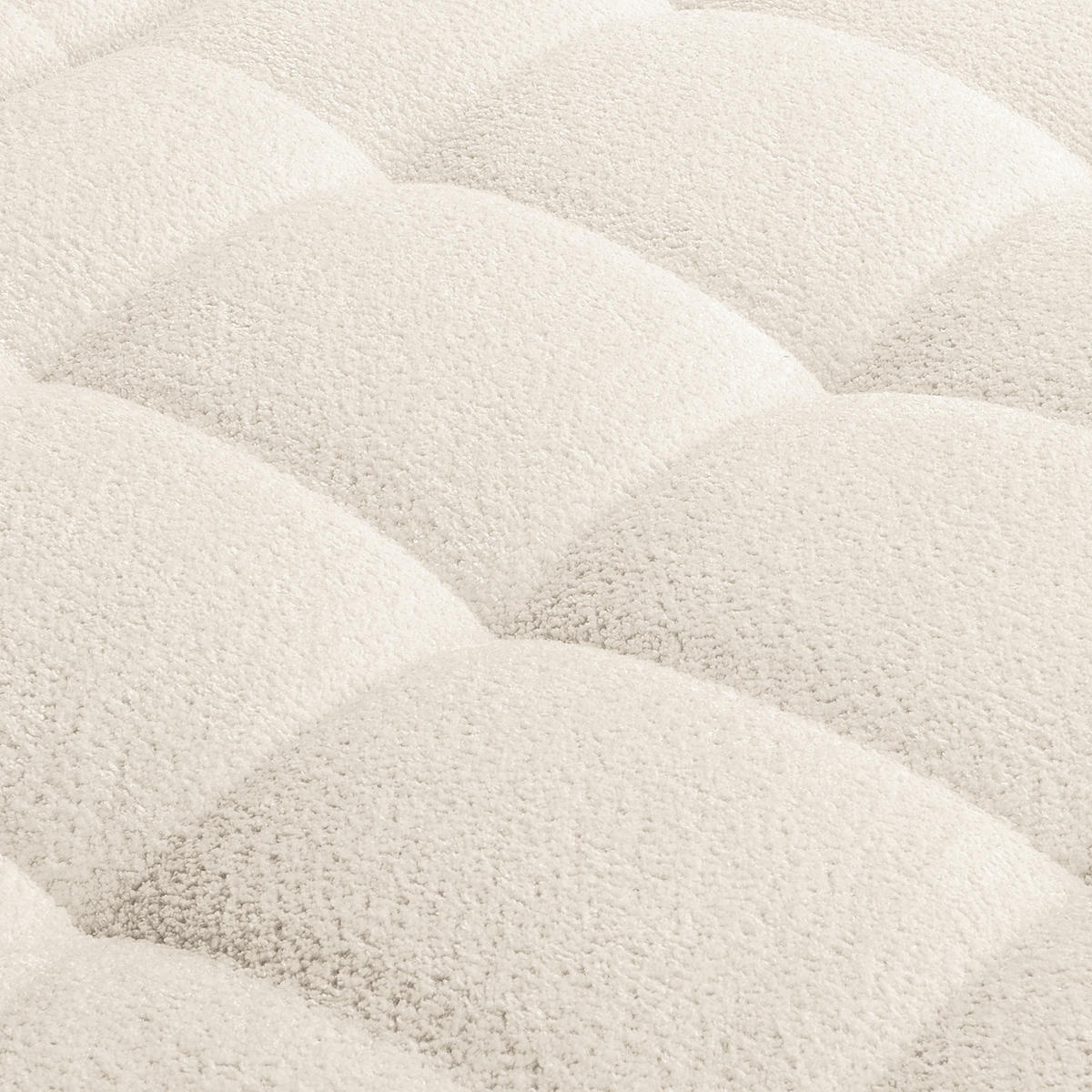 ECKSOFA Chenille Creme  - Creme/Schwarz, Design, Kunststoff/Textil (243/284cm) - P & B