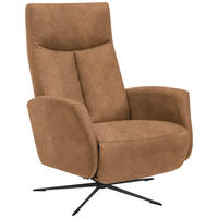 RELAXSESSEL in Textil Hellbraun  - Hellbraun/Schwarz, Design, Textil/Metall (73/105/82cm) - Welnova