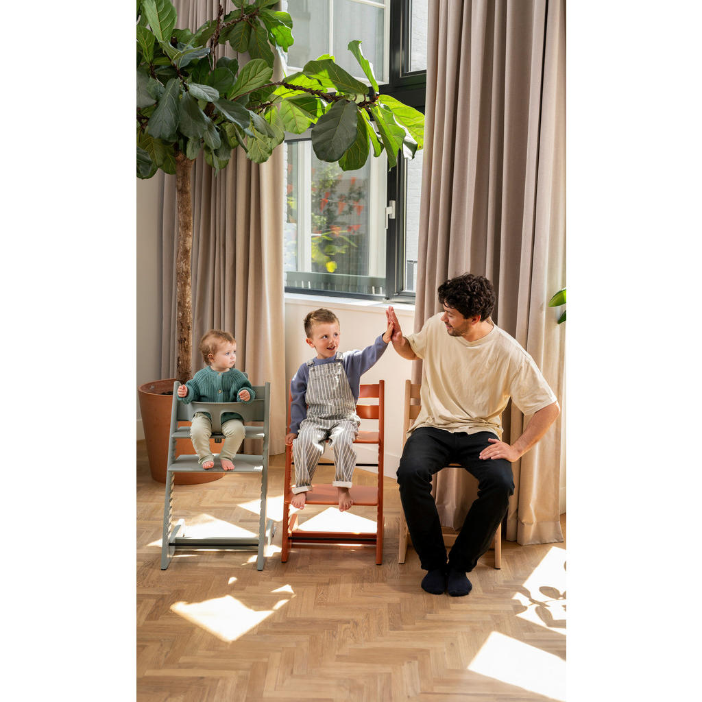 Thumbnail - Stokke Hochstuhl Tripp Trapp, Salbeigrün, Holz, Buche, Eiche, massiv, 46x79x49 cm, Fußstütze verstellbar, Sitzfläche ver...
