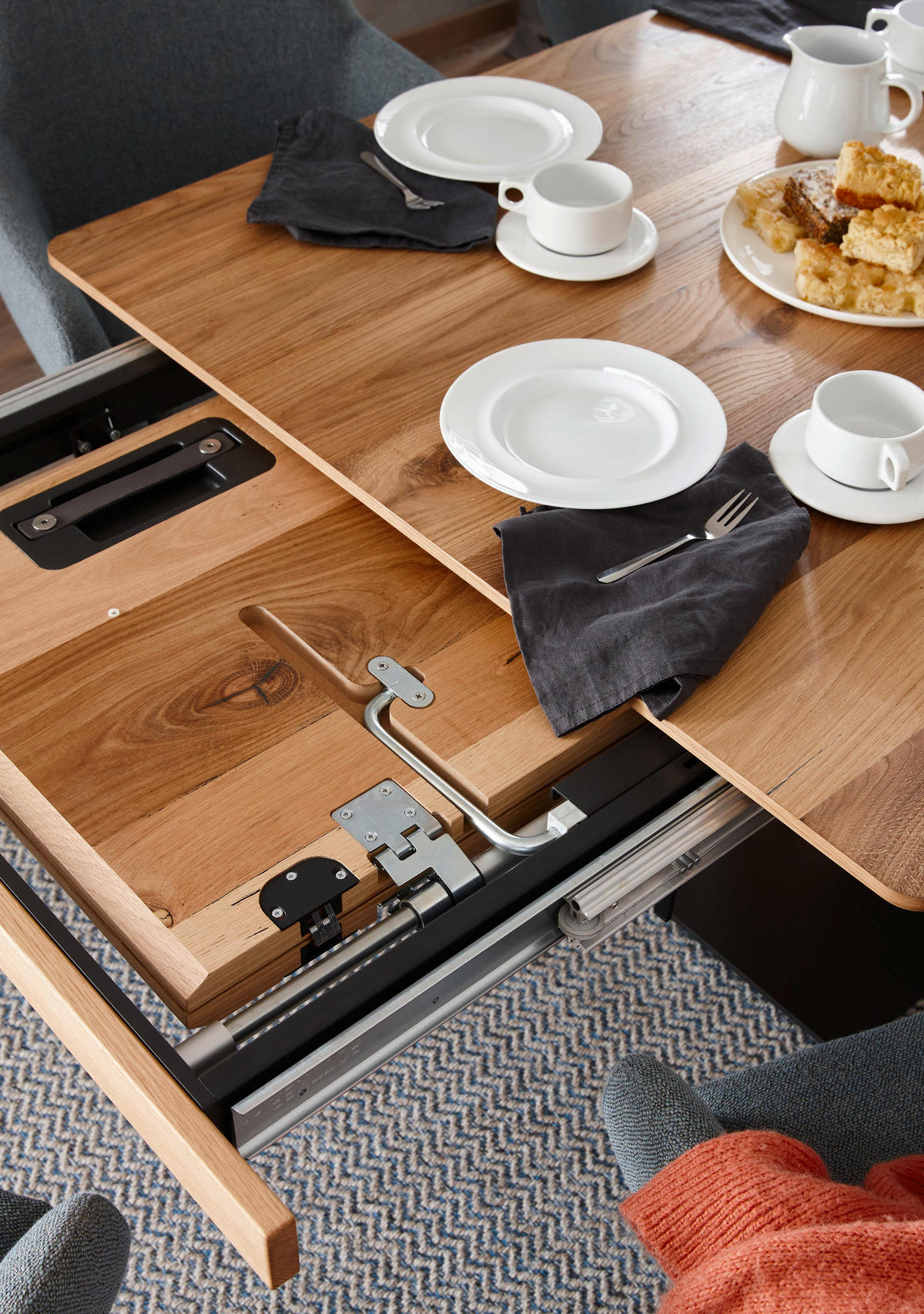 ESSTISCH in Holz, Metall 190/100/75 cm  - Eichefarben/Anthrazit, Design, Holz/Metall (190/100/75cm) - Schöner Wohnen