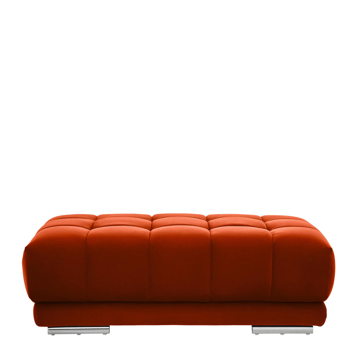 HOCKER Textil Orange  - Chromfarben/Orange, Design, Textil (126/42/76cm) - Beldomo Speed