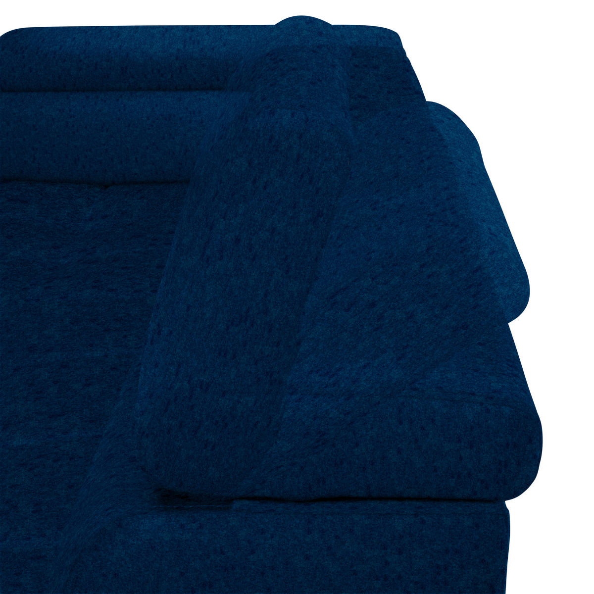 ECKSOFA in Samt, Webstoff Blau  - Blau/Schwarz, Design, Textil/Metall (177/270cm) - Welnova