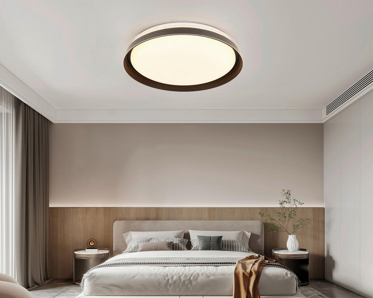 LED-DECKENLEUCHTE   - Transparent/Schwarz, Trend, Kunststoff/Metall (40cm) - Boxxx