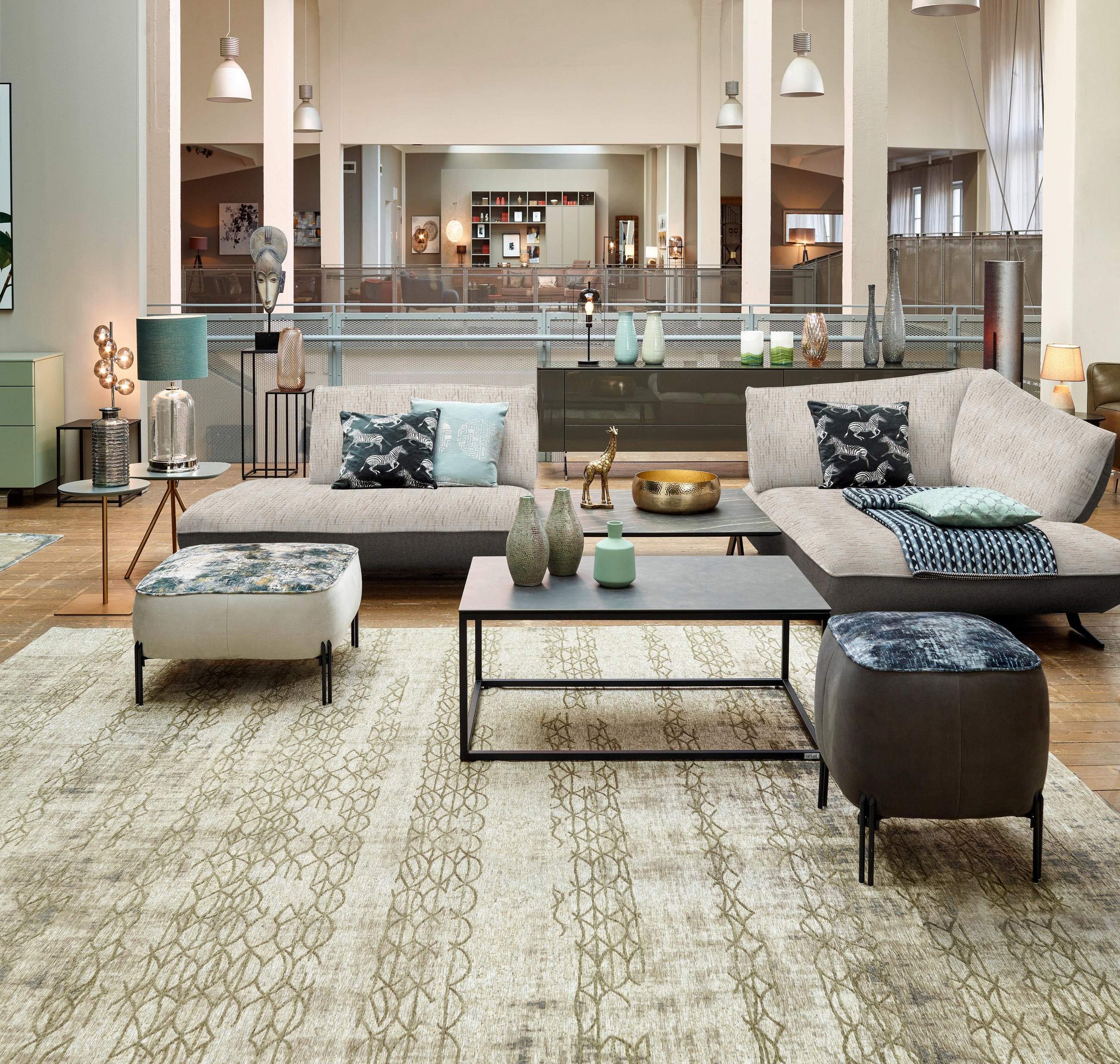 ECKSOFA in Webstoff, Struktur Sandfarben, Beige  - Sandfarben/Anthrazit, Design, Textil/Metall (265/172cm) - Joop!