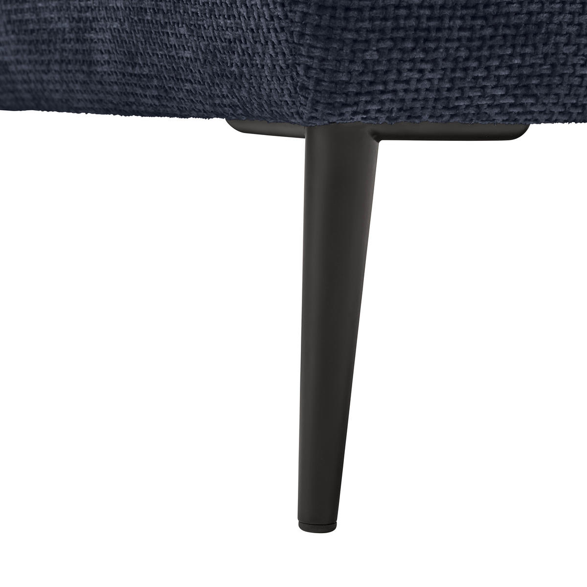 HÖRNSOFFA i vävt tyg mörkblå  - svart/mörkblå, Modern, metall/textil (255/164cm) - MID.YOU
