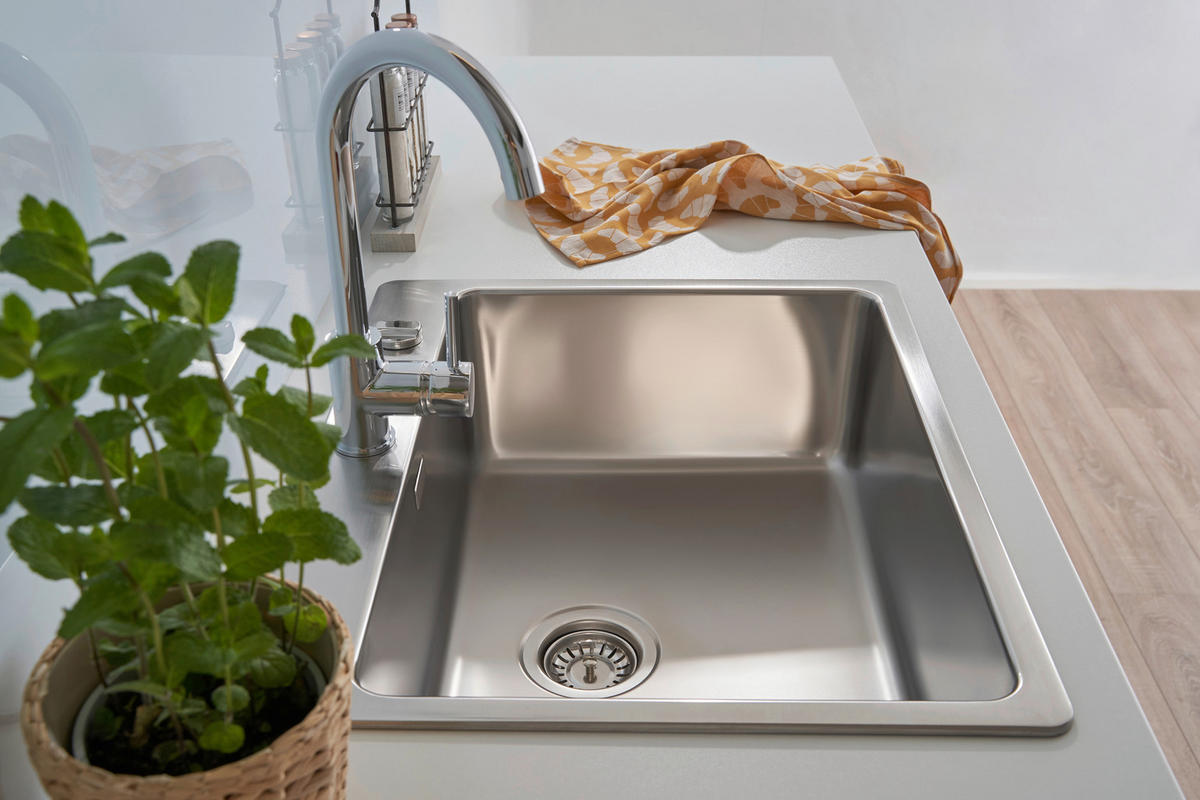 SPÜLE 1720CHICAGO60X50  - Edelstahlfarben, Trend, Metall (60/22,8/50cm) - Respekta