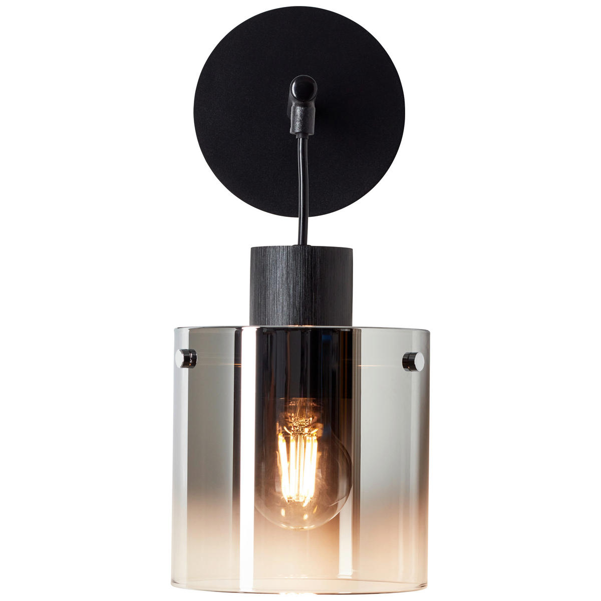 SVJETILJKA ZIDNA SIMONIS  - siva/crna, Design, staklo/metal (34/20/15cm) - Dieter Knoll