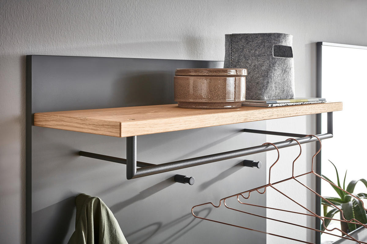 GARDEROBE 4-teilig  in 180/193/40 cm  - Eichefarben/Anthrazit, Design, Holz/Holzwerkstoff (180/193/40cm) - Dieter Knoll
