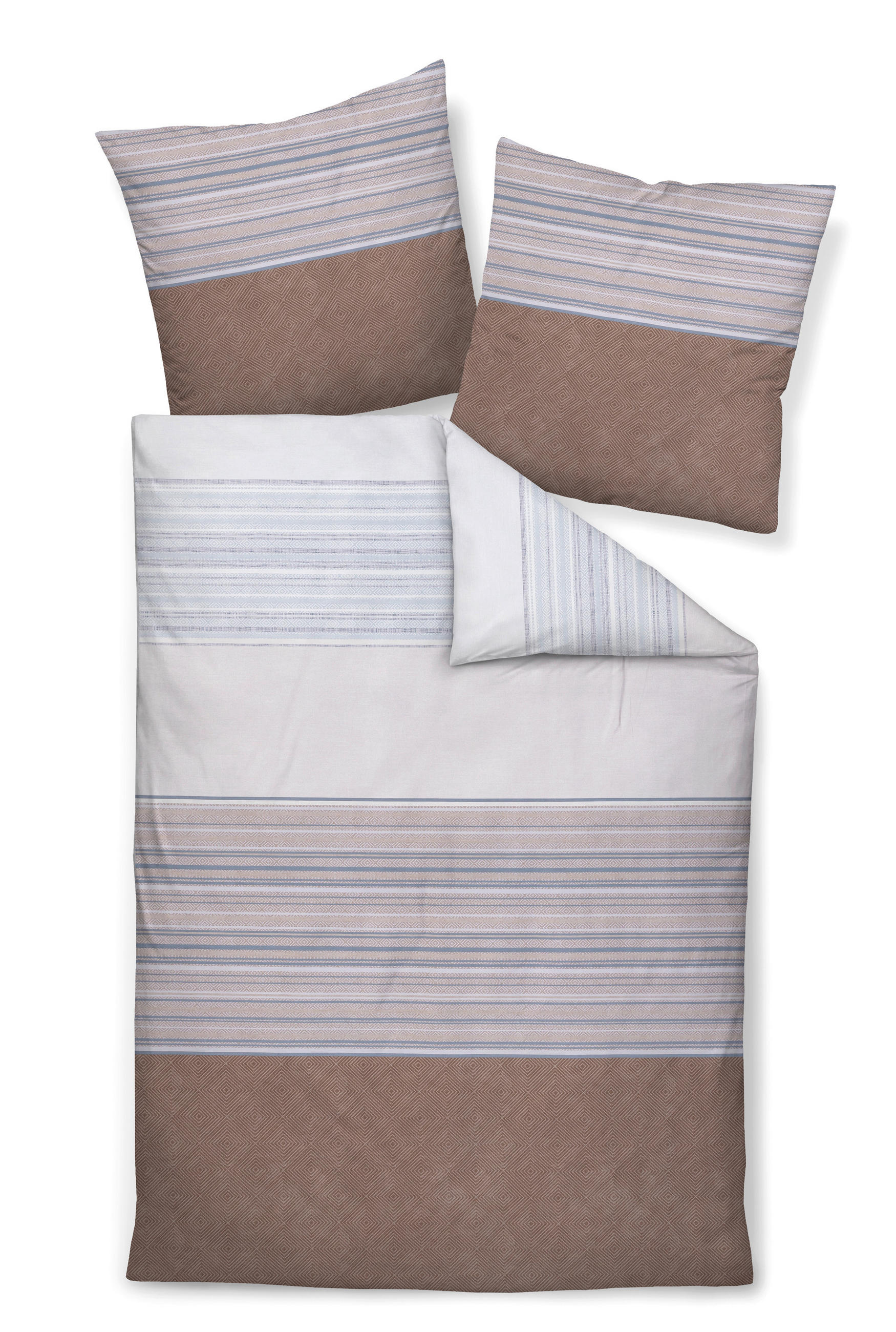 POSTELJNINA 135/200 cm mako saten bež - bež, Konvencionalno, tekstil (135/200cm) - Janine