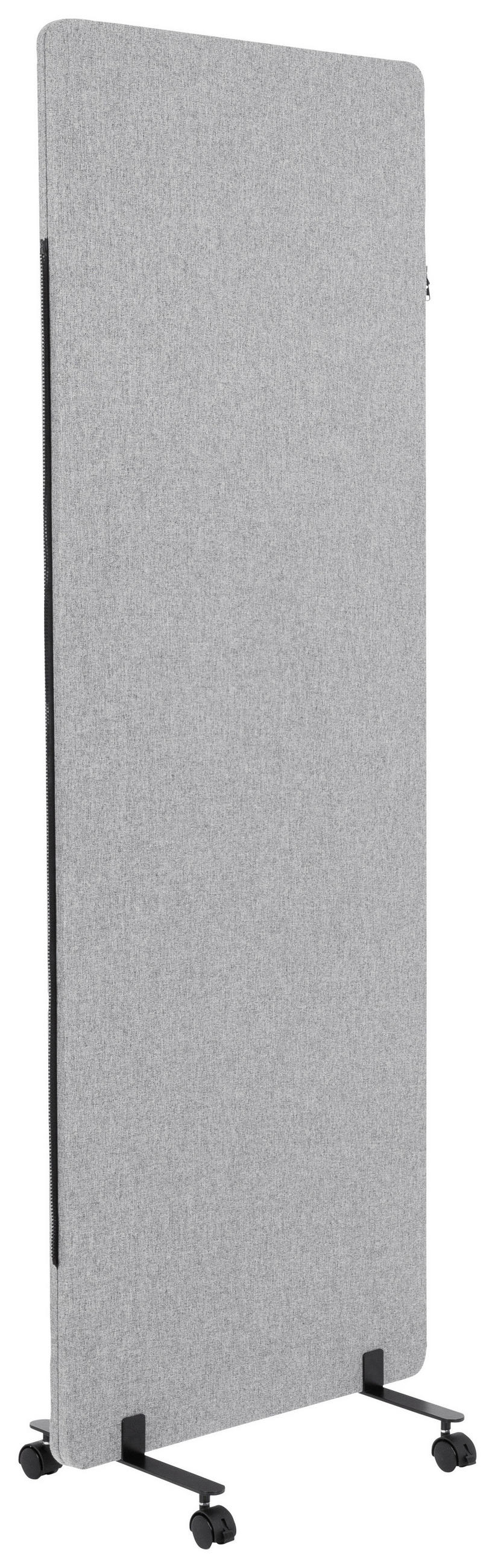 TRENNWAND Kunststoff, Textil, Metall Hellgrau  - Hellgrau, Basics, Kunststoff/Textil (60/177/3cm) - MID.YOU