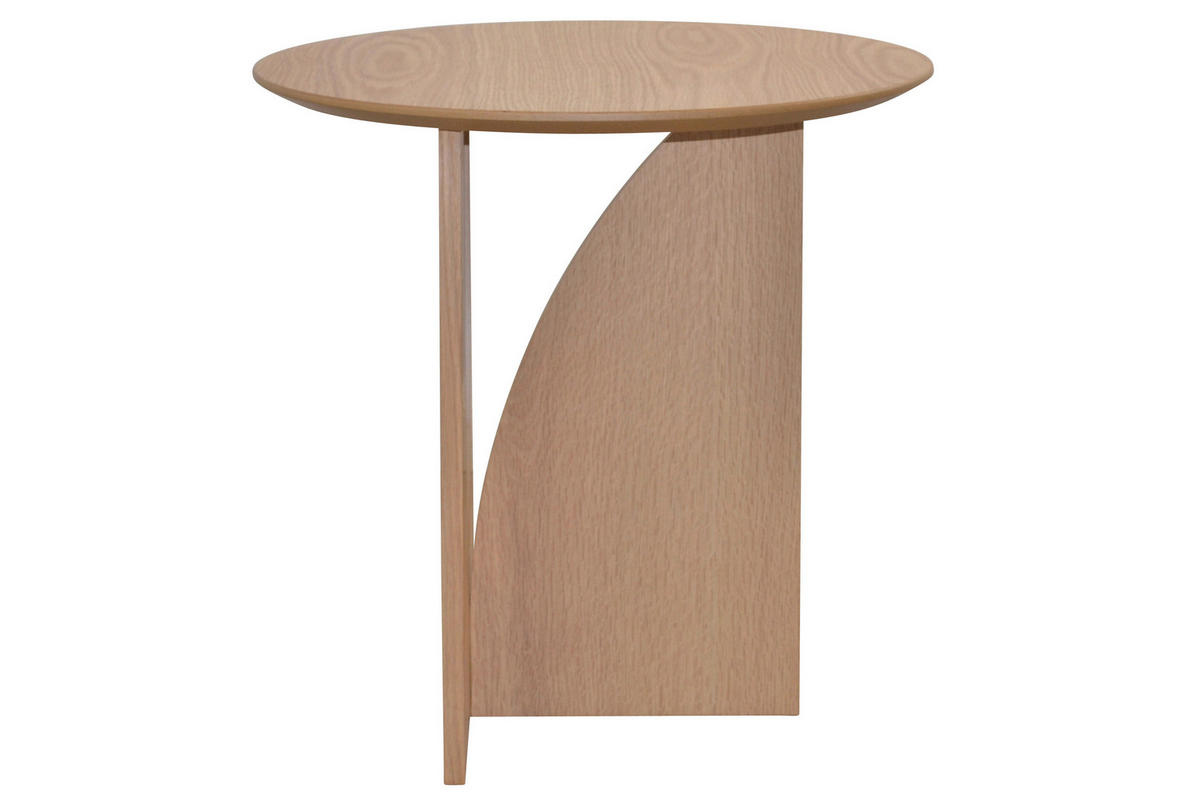 BEISTELLTISCH 50/50/51 cm furniert Eichefarben rund  - Eichefarben, Design, Holzwerkstoff (50/50/51cm) - MID.YOU