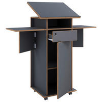 STEHPULT Anthrazit, Honigeiche  - Honigeiche/Anthrazit, Design, Holzwerkstoff (123/128/44cm) - MID.YOU