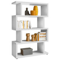 REGAL 100/152/38 cm bela  - črna/bela, Basics, leseni material (100/152/38cm) - Livetastic