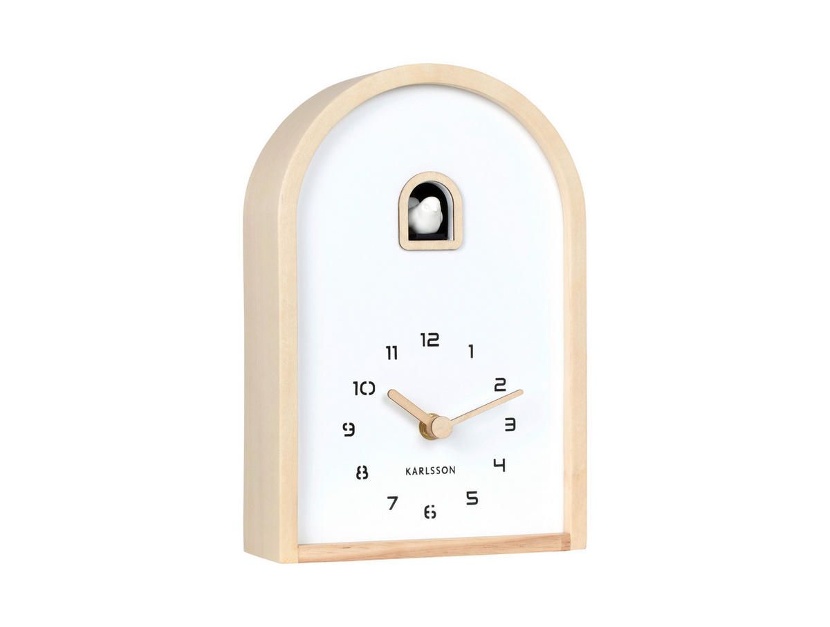 TISCHUHR Curva Hellbraun 17/25/6 cm  - Hellbraun, Basics, Holz (17/25/6cm) - Karlsson