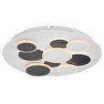 LED-DECKENLEUCHTE 46,8/6 cm - Schwarz/Weiß, Trend, Kunststoff/Metall (46,8/6cm) - Novel