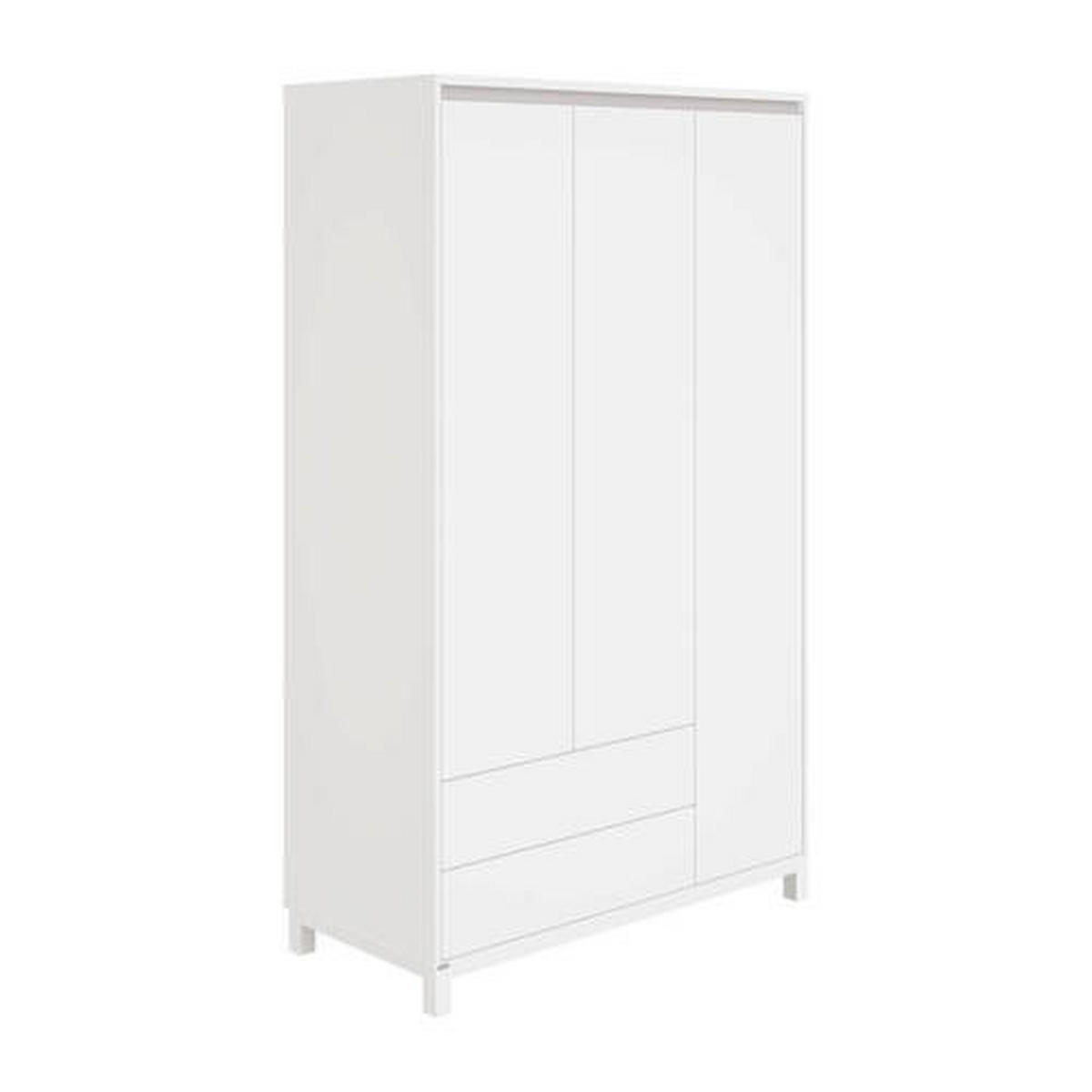 BABYKLEIDERSCHRANK Olli Weiß, Grau  - Weiß/Grau, Basics, Holzwerkstoff (123,5/204,0/56,1cm) - Paidi