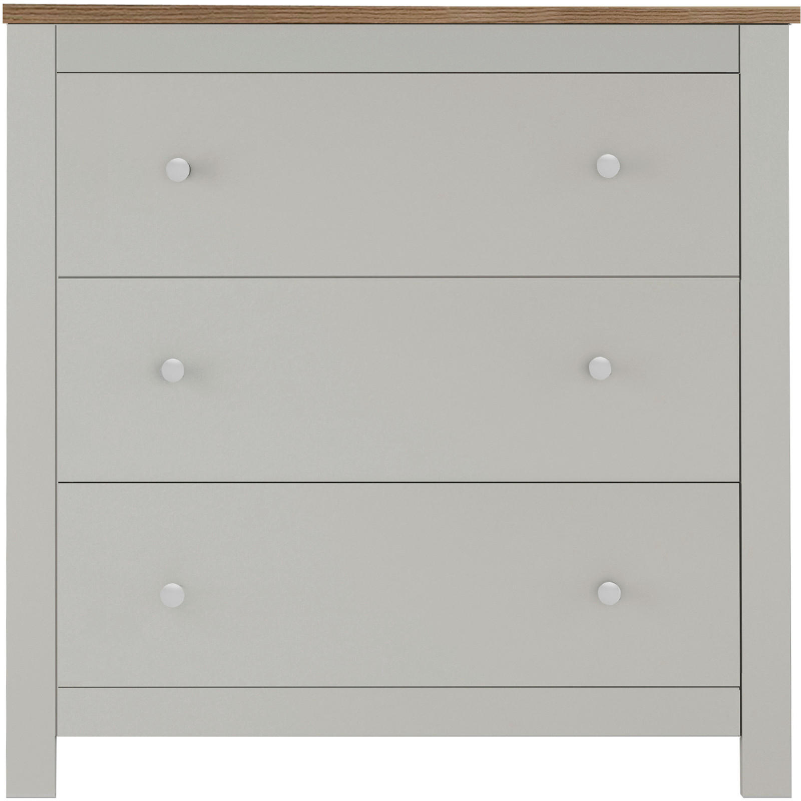 KOMMODE Emerald 79/81/35 cm 3 Schublade(n)  - Silberfarben/Creme, Design, Holzwerkstoff/Metall (79/81/35cm) - MID.YOU