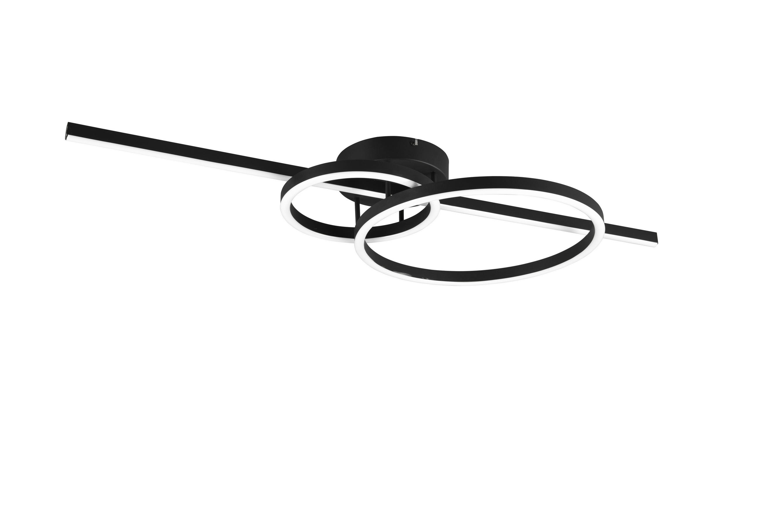 LED-DECKENLEUCHTE Montilla 100/40/12,5 cm   - Schwarz, Basics, Metall (100/40/12,5cm) - Trio Leuchten