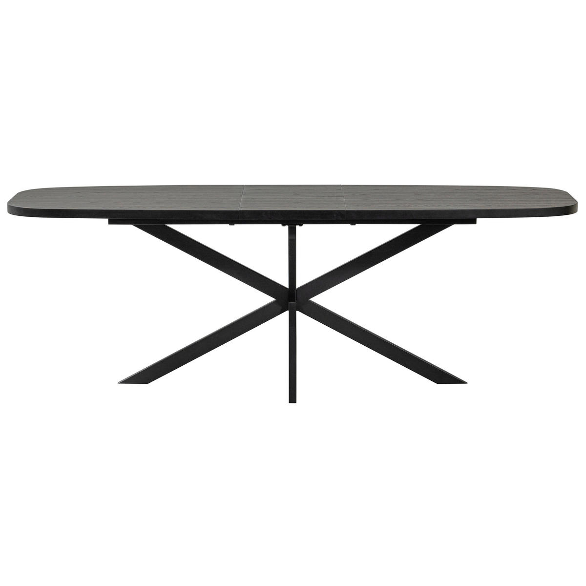 ESSTISCH Schwarz oval  ausziehbar  - Schwarz, MODERN, Holzwerkstoff (180-220/90/75cm) - Livetastic